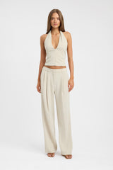 Opal Deep Vee Halter Top