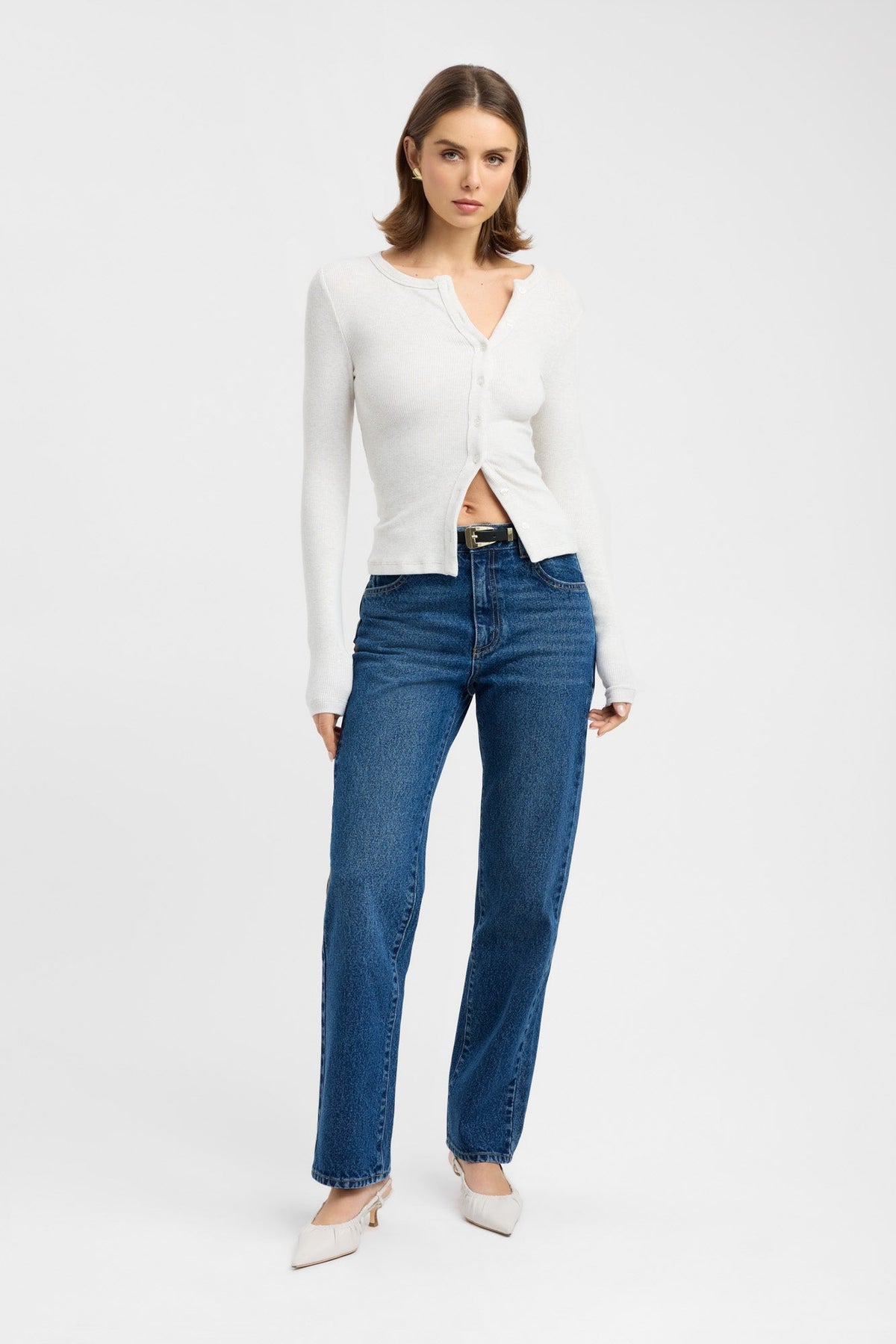 Bec Button Long Sleeve Top