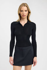 Oyster Button Mini Skirt