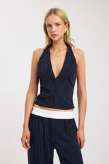 Oslo Deep Vee Halter Top